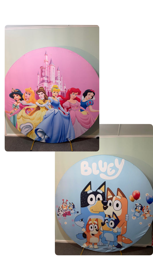 Princesses + Bluey Backdrop