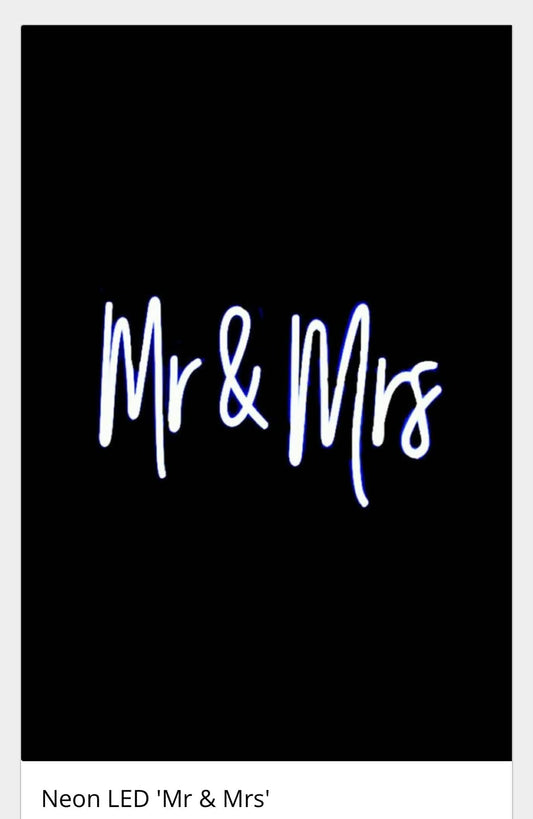 Mr & Mrs Neon Light