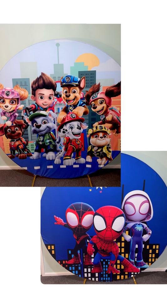 Paw Patrol + Spidey & friends Backdrop