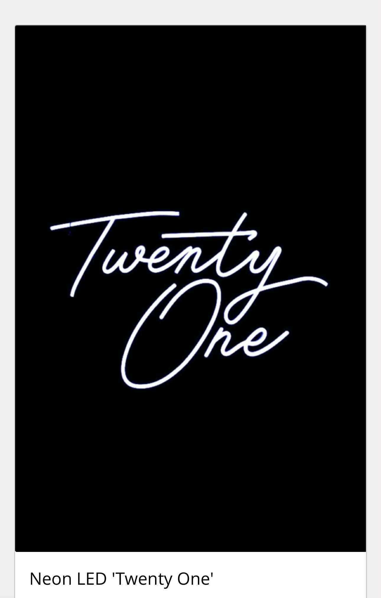 Twenty One Neon Light