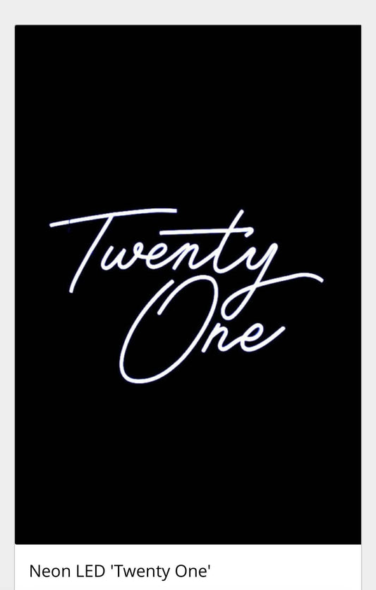 Twenty One Neon Light
